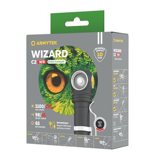 ArmyTek Wizard C2 WR Magnet White &amp; Red LED čelovka s magnetickým držiakom napájanie z akumulátora 1100 lm 3 h 65 g