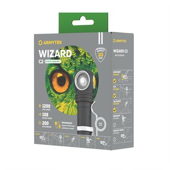 ArmyTek Wizard C2 Magnet White LED čelovka s magnetickým držiakom napájanie z akumulátora 1200 lm 4800 h 64 g