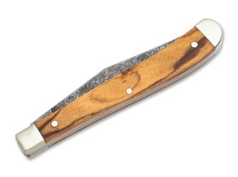 Böker Manufaktur Solingen Delicate Acid Olive vreckový nôž 8,3 cm, olivové drevo, puzdro
