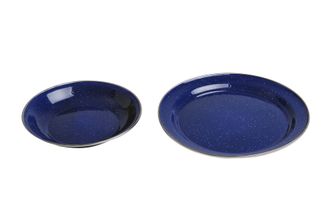 Origin Outdoors Smaltovaný tanier modrý 26 cm plochý