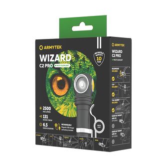 ArmyTek Wizard C2 Pro Magnet White LED ručné svietidlo s magnetickým držiakom napájanie z akumulátora 2500 lm 4800 h 65