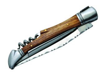 Laguiole DUB050 vreckový nôž, čepeľ 12cm, vývrtka, rukoväť zebrawood