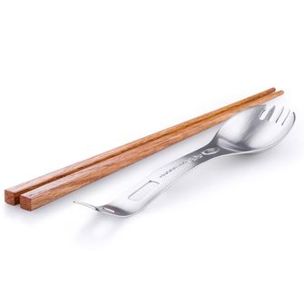 GSI Outdoors Nerezový spork s drevenými paličkami Glacier