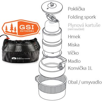 GSI Outdoors Súprava na varenie pre jednu osobu Glacier Ketalist 1 l