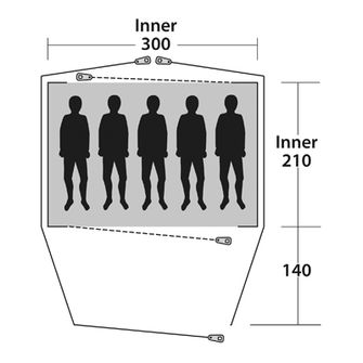 Outwell Zelt Cloud pre 5 osôb
