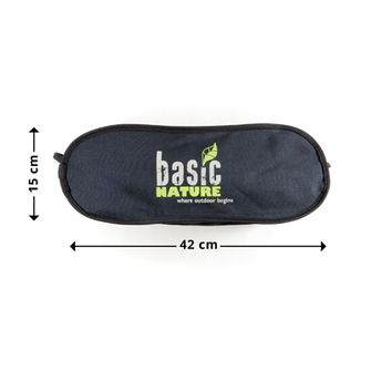 BasicNature Cestovné kreslo Ultralight High Rest čierne