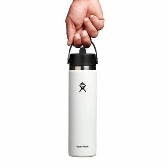 Hydro Flask Široká termofľaša s náustkom 24 OZ Wide Flex Straw Cap 710 ml, white