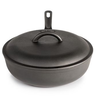 GSI Outdoors hlboká liatinová panvica s pokrievkou Guidecast Frying Deep Pan 254 mm