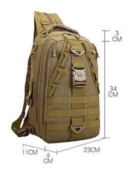 DRAGOWA TACTICAL Jednopopruhový batoh Charlie 20 L, khaki