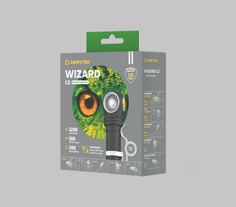 ArmyTek Wizard C2 Magnet White LED čelovka s magnetickým držiakom napájanie z akumulátora 1200 lm 4800 h 64 g