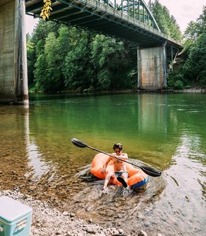 Klymit Jednomiestny čln Packraft LiteWater Dinghy (LWD), oranžovo modrá