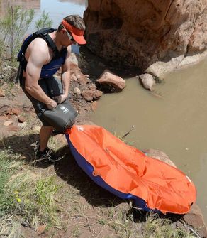 Klymit Jednomiestny čln Packraft LiteWater Dinghy (LWD), oranžovo modrá