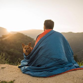 Klymit cestovná deka Versa Blanket™, modro-oranžová