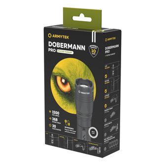 ArmyTek Dobermann Pro White LED vreckové svietidlo napájanie z akumulátora 1400 lm 114 g