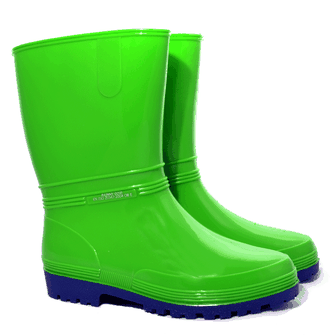 Demar Dámske pracovné gumové topánky RAINNY, neónovo zelené