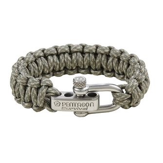 Pentagon náramok paracord Olive Spots kovová spona